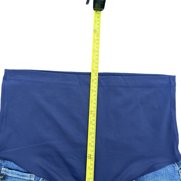 PinkBlush Kancan Women Size XL Maternity Jeans Denim Shorts Blue Distressed - Picture 15 of 16